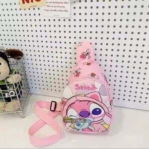 Stitch Pink Shoulder Bag for Kids